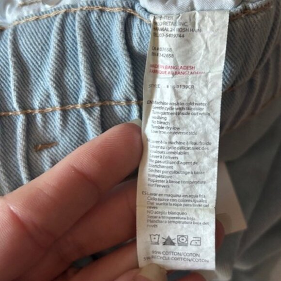 NWT Refuge Denim Mom Paperbag High Rise Woman Distressed Belted Stretch Jeans XL - Picture 7 of 7